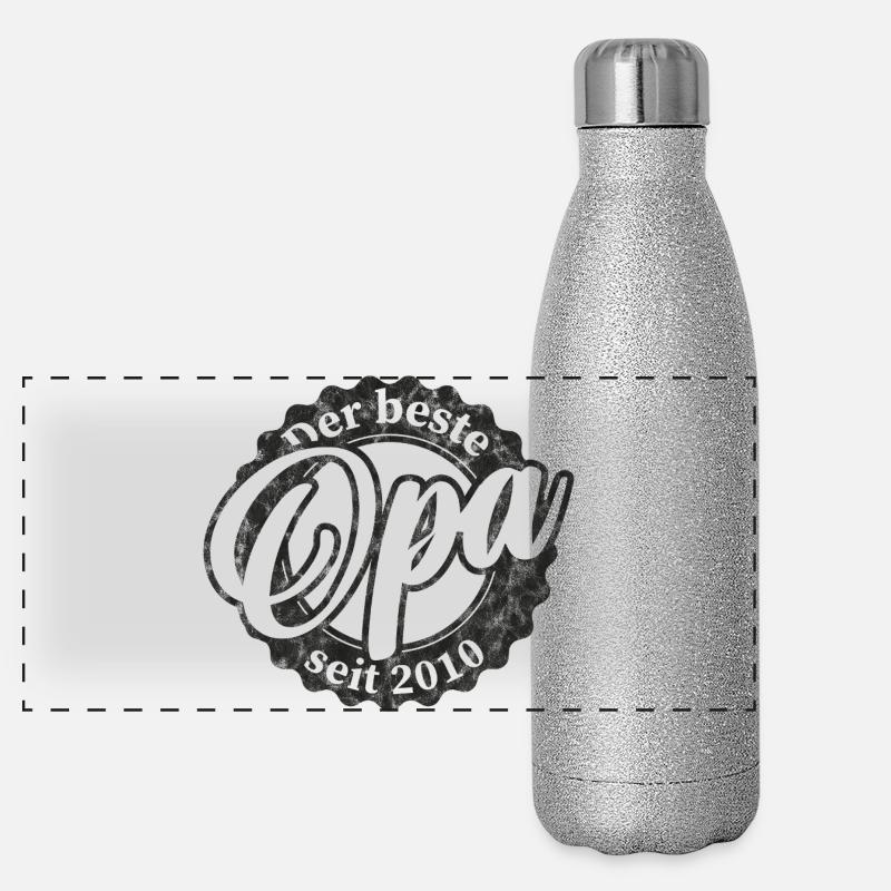 Der Beste Opa seit 2010 Panorama Glitzer Isolierflasche 500 ml