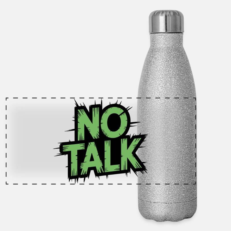 No Talk Grunge Lettrage Gourde isotherme panoramique pailletée 500 ml