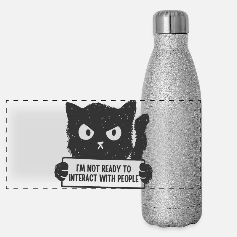 I'm Not Ready To Interact With People Panoramic Glitter Thermal Bottle 500 ml