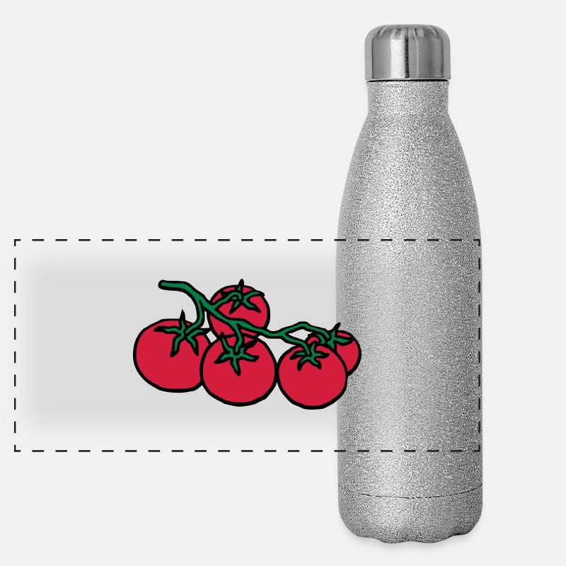 tomaten / tomato Panorama Glitzer Isolierflasche 500 ml