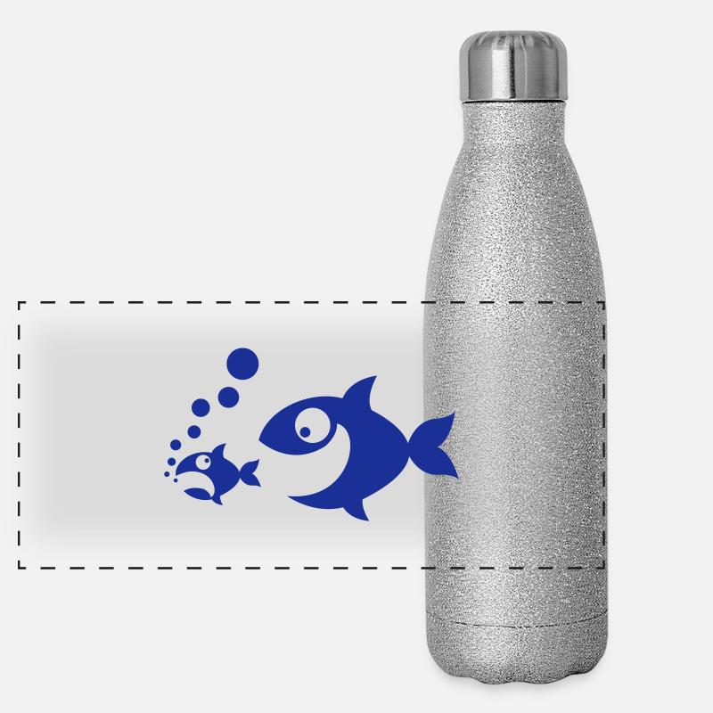 Les aliments pour poissons Gourde isotherme panoramique pailletée 500 ml