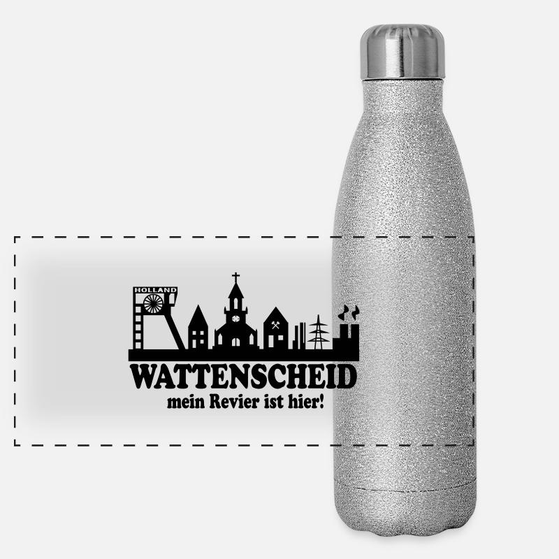 Skyline Wattenscheid - My area is here Panoramic Glitter Thermal Bottle 500 ml