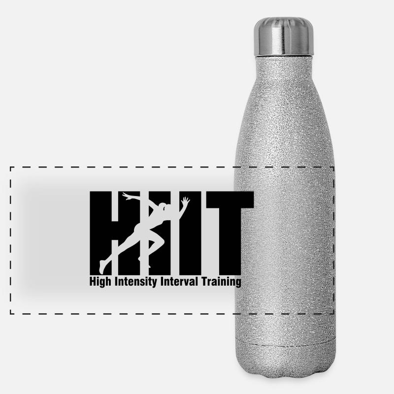HIIT Intervall Training Panorama Glitzer Isolierflasche 500 ml