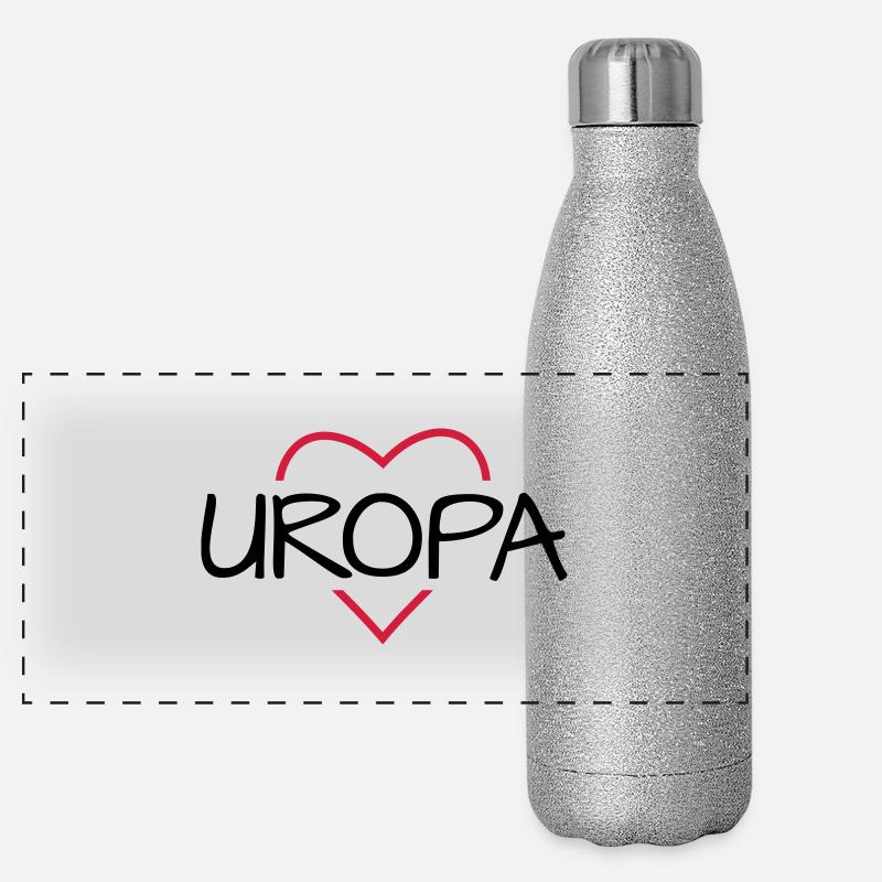 Uropa Herz Geschenkidee Panorama Glitzer Isolierflasche 500 ml