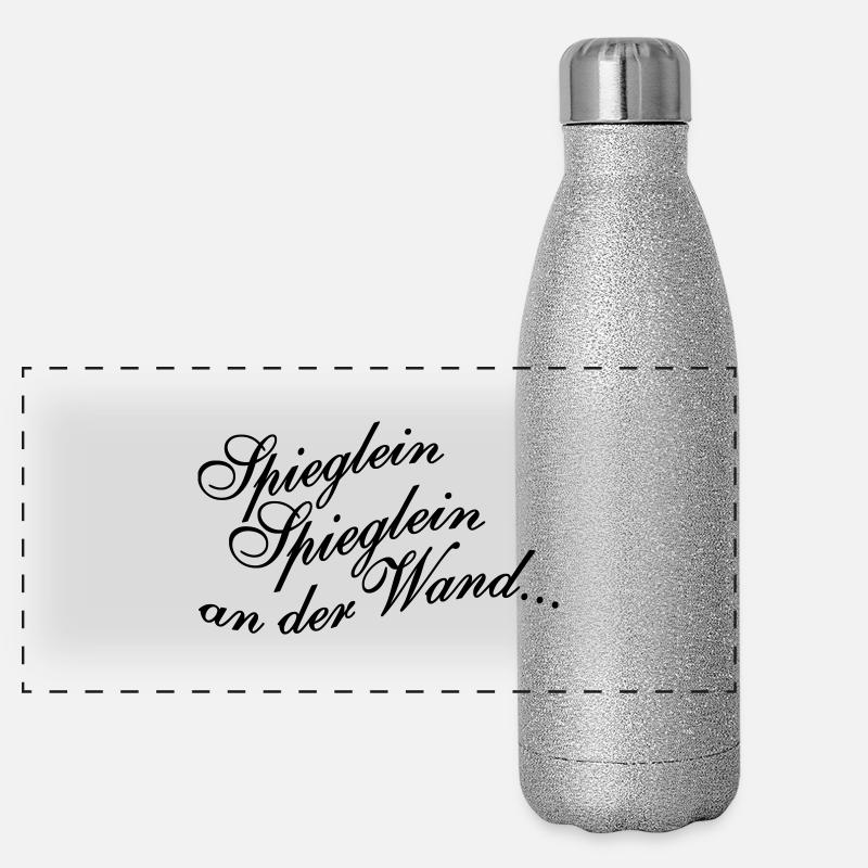 Spieglein Spieglein an der Wand Panorama Glitzer Isolierflasche 500 ml