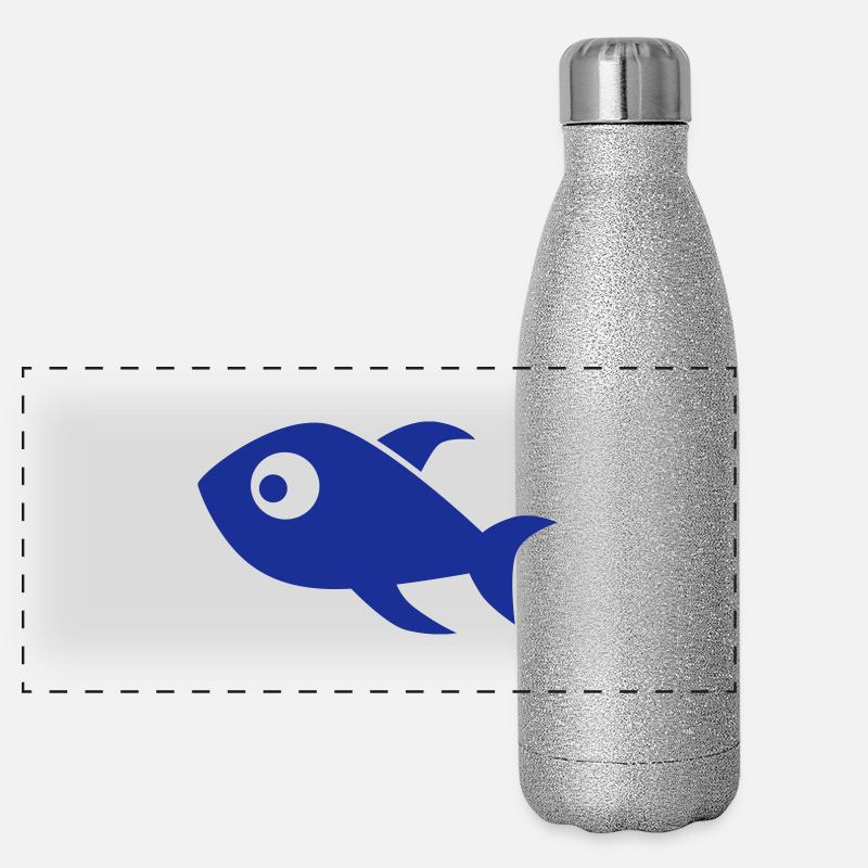 Fisch Panorama Glitzer Isolierflasche 500 ml