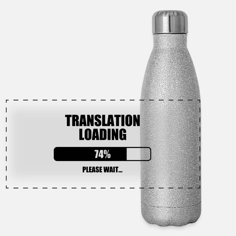 Dolmetscher / Übersetzer / Übersetzung / Job Panorama Glitzer Isolierflasche 500 ml