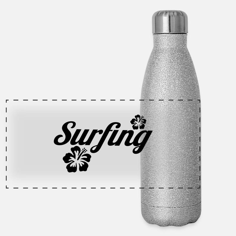 surfing Panorama Glitzer Isolierflasche 500 ml