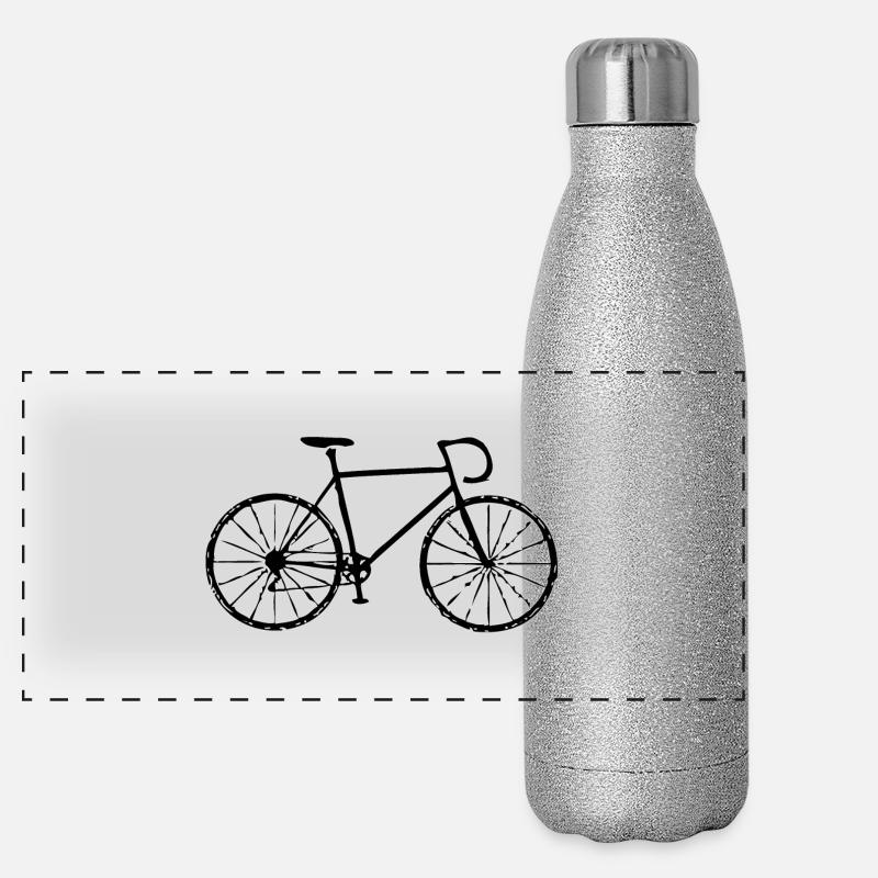 Maillot jaune * Vélo de course * Vélo de course Gourde isotherme panoramique pailletée 500 ml