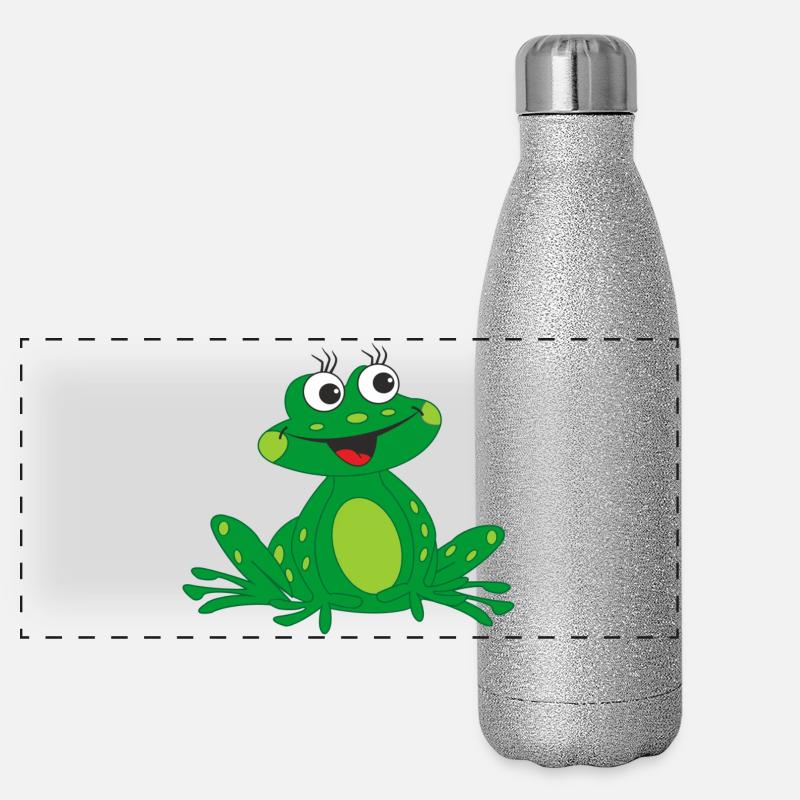 grenouille joyeuse Gourde isotherme panoramique pailletée 500 ml