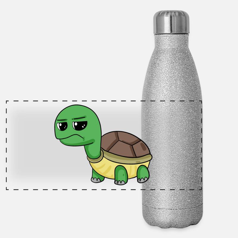 Schildkröte Panorama Glitzer Isolierflasche 500 ml