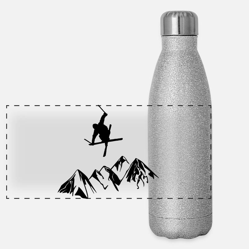 Coureur de montagne à ski Gourde isotherme panoramique pailletée 500 ml