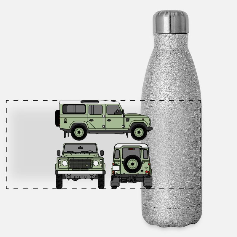 Defender 110 - Seiten Panorama Glitzer Isolierflasche 500 ml