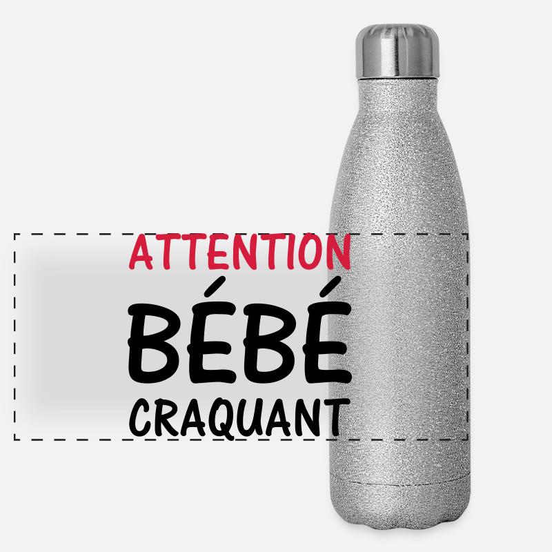 Attention BEBE craquant ! Gourde isotherme panoramique pailletée 500 ml
