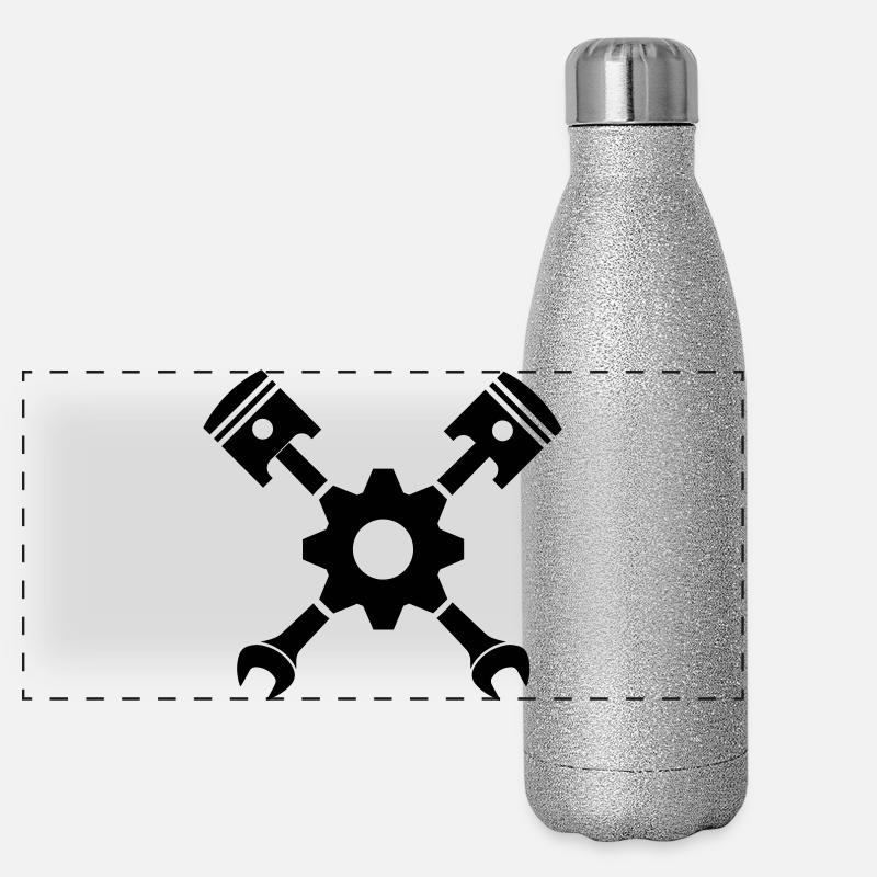 Piston clé croisée avec engrenage Gourde isotherme panoramique pailletée 500 ml