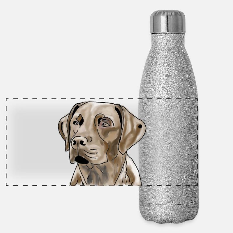 Labrador Gourde isotherme panoramique pailletée 500 ml