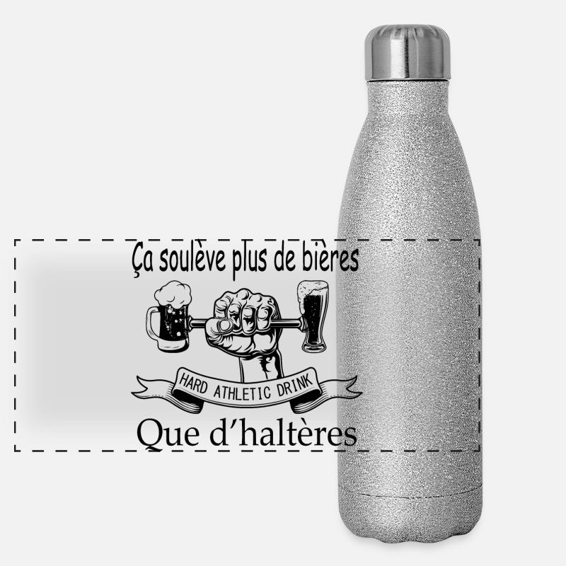 HARD ATHLETIC DRINK, c'est pas évident comme sport Gourde isotherme panoramique pailletée 500 ml
