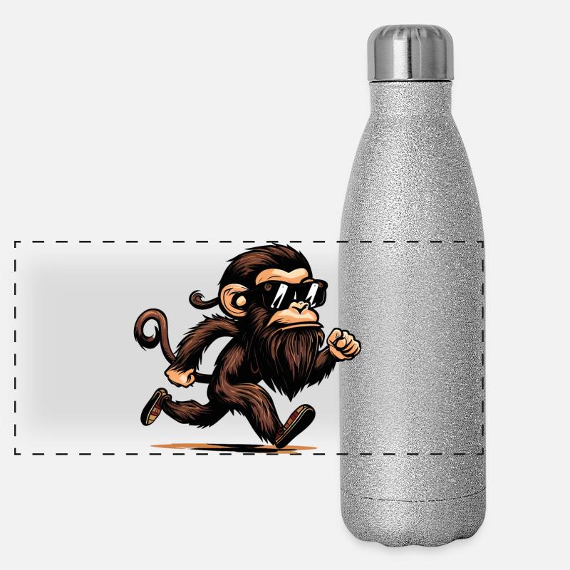 Singe en cours d’exécution Gourde isotherme panoramique pailletée 500 ml