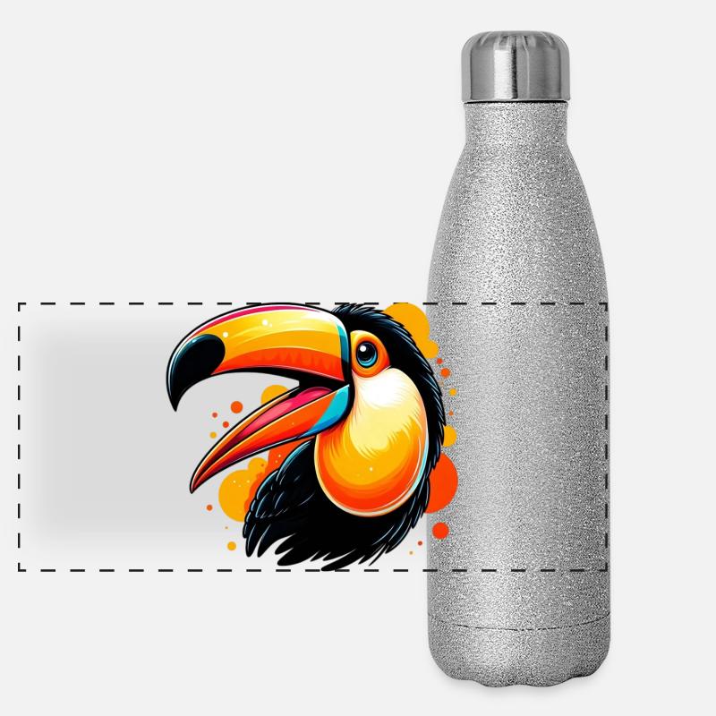 Toucan Panoramic Glitter Thermal Bottle 500 ml