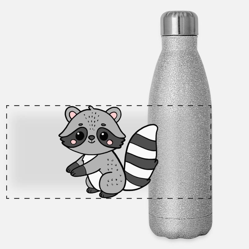 Raton laveur Gourde isotherme panoramique pailletée 500 ml