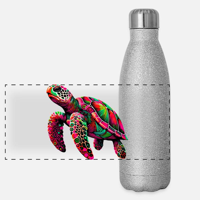 Tortue Gourde isotherme panoramique pailletée 500 ml