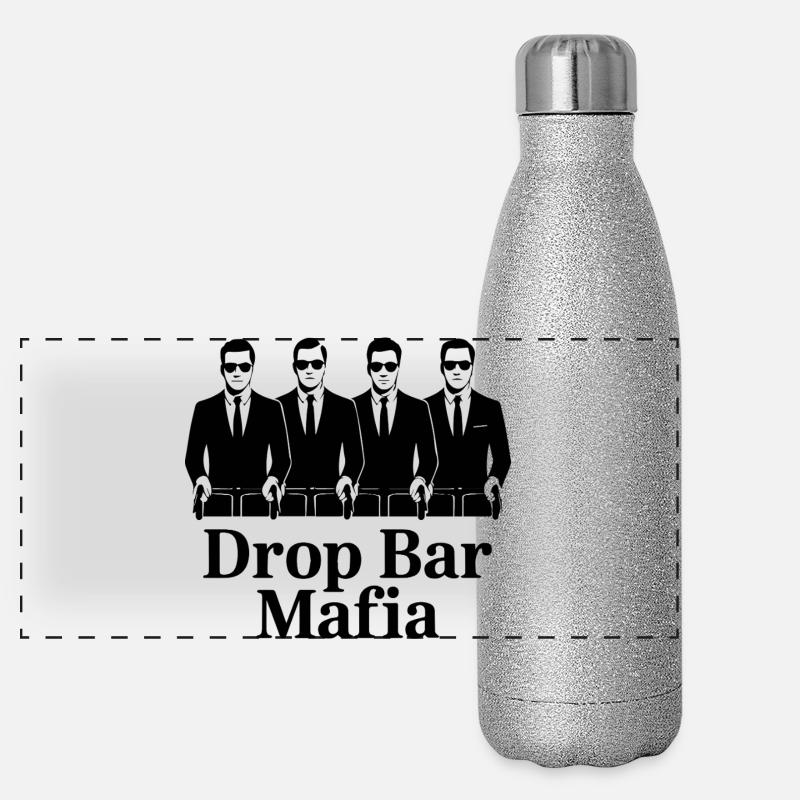 Drop Bar Mafia – Cyclisme rétro Gourde isotherme panoramique pailletée 500 ml