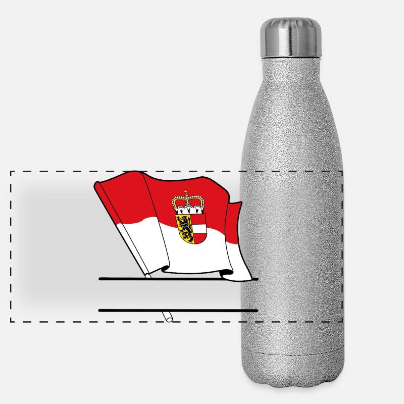 Drapeau de Salzbourg – Espace de noms Gourde isotherme panoramique pailletée 500 ml