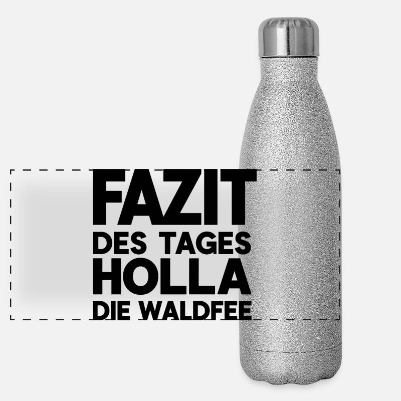 Conclusion de la journée Crie la fée de la forêt plus drôle Gourde isotherme panoramique pailletée 500 ml