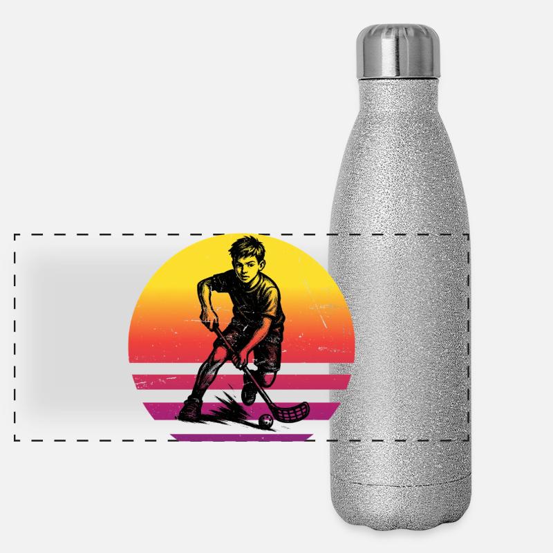 Message clair sur floorball Gourde isotherme panoramique pailletée 500 ml
