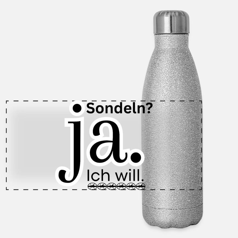 Sondeln_ja-J-veux Gourde isotherme panoramique pailletée 500 ml