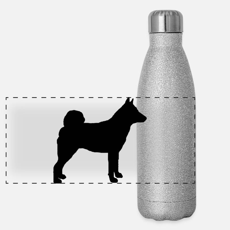 Norwegian Elkhound Panoramic Glitter Thermal Bottle 500 ml