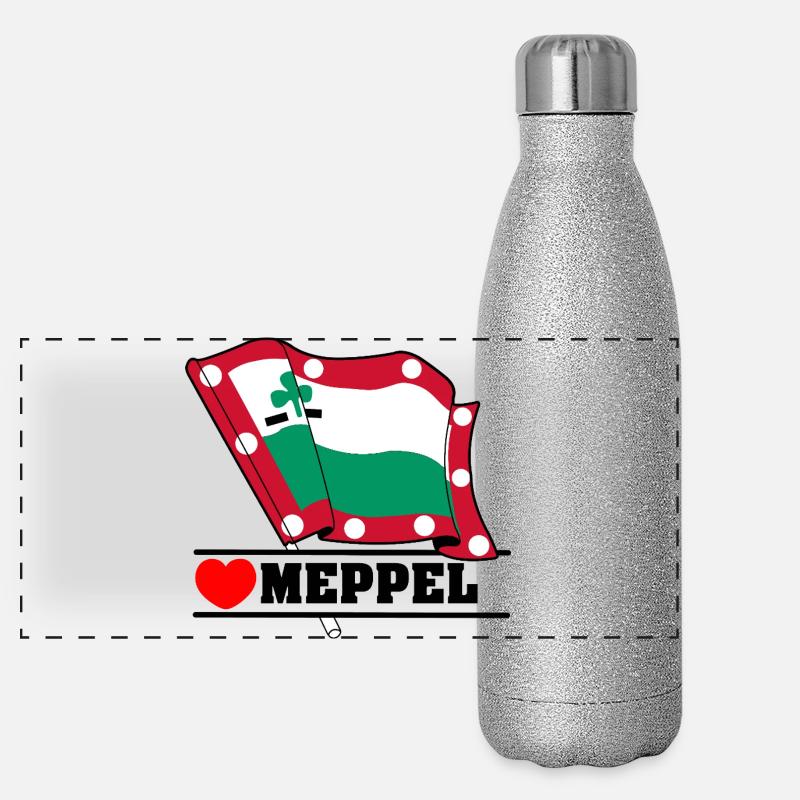 I Love Meppel – Meppeldag-Edition Panorama Glitzer Isolierflasche 500 ml