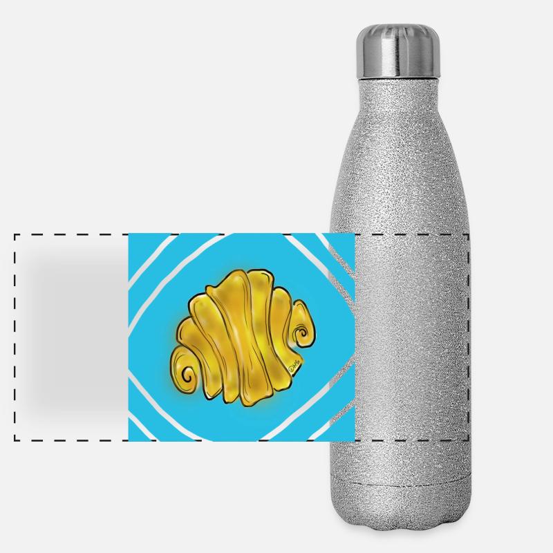 Franzbrötchen Panorama Glitzer Isolierflasche 500 ml