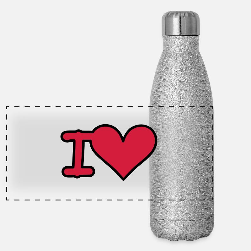 i love Panorama Glitzer Isolierflasche 500 ml
