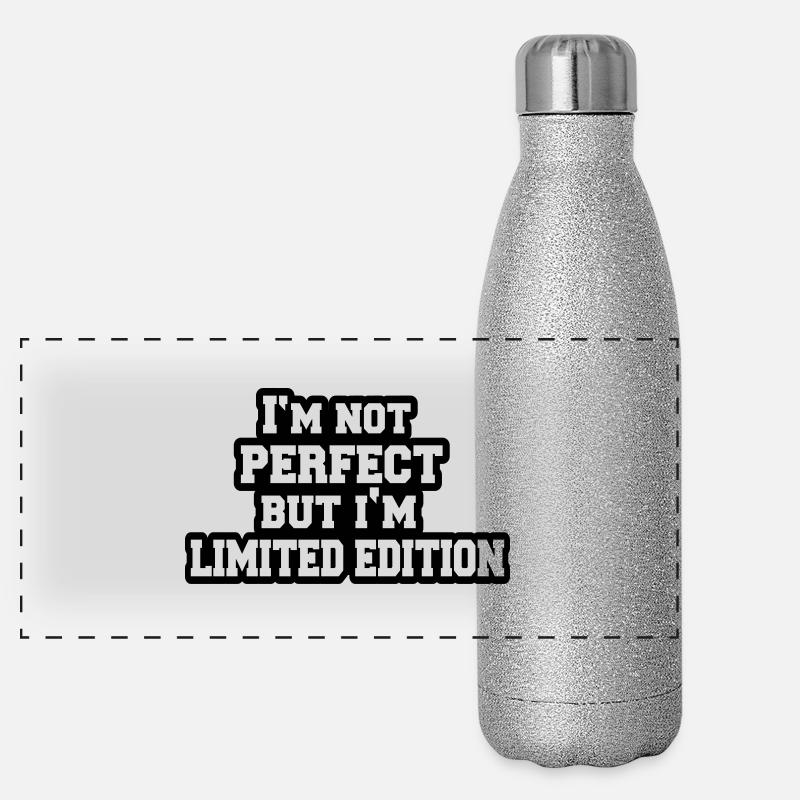 im_not_perfect2 Panorama Glitzer Isolierflasche 500 ml