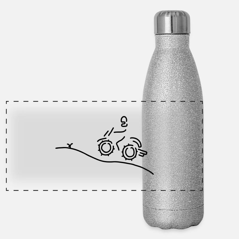 motorrad sport Panorama Glitzer Isolierflasche 500 ml