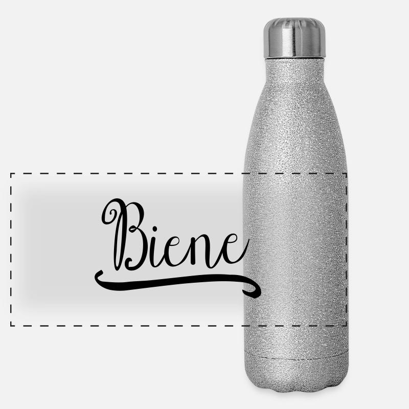 biene_1 Panorama Glitzer Isolierflasche 500 ml