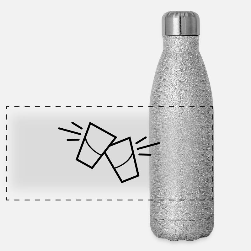 vodka kurze Panorama Glitzer Isolierflasche 500 ml