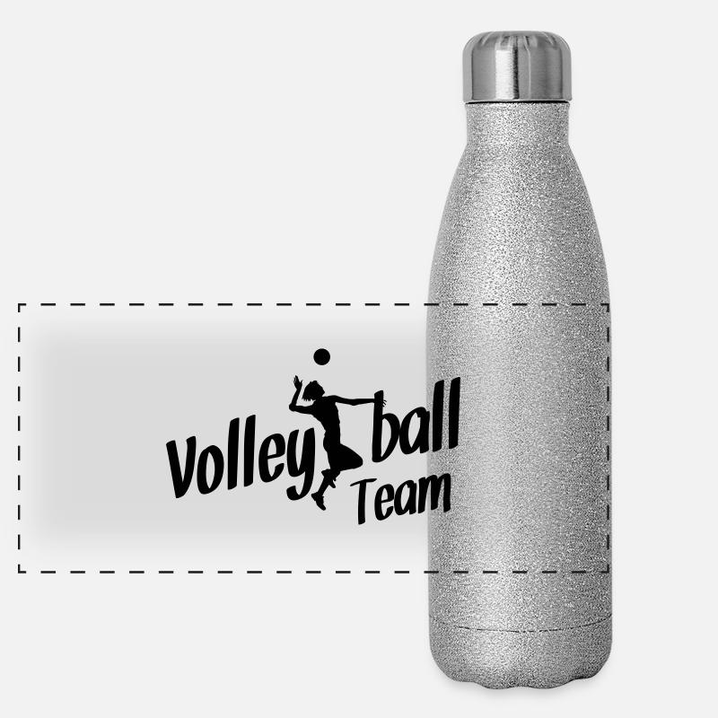 volleyball team Panorama Glitzer Isolierflasche 500 ml