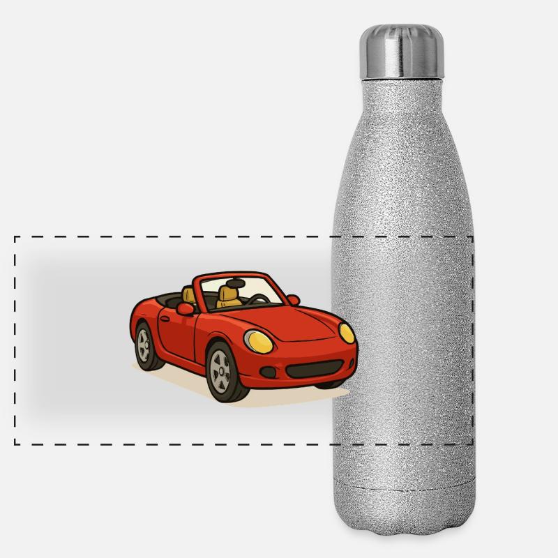 Voiture cabriolet Gourde isotherme panoramique pailletée 500 ml