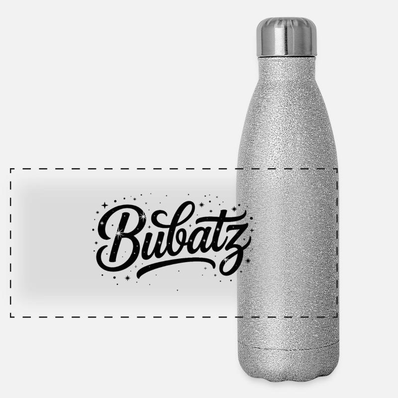 Bubatz - Funny Weed Quote Tshirt Panorama Glitzer Isolierflasche 500 ml