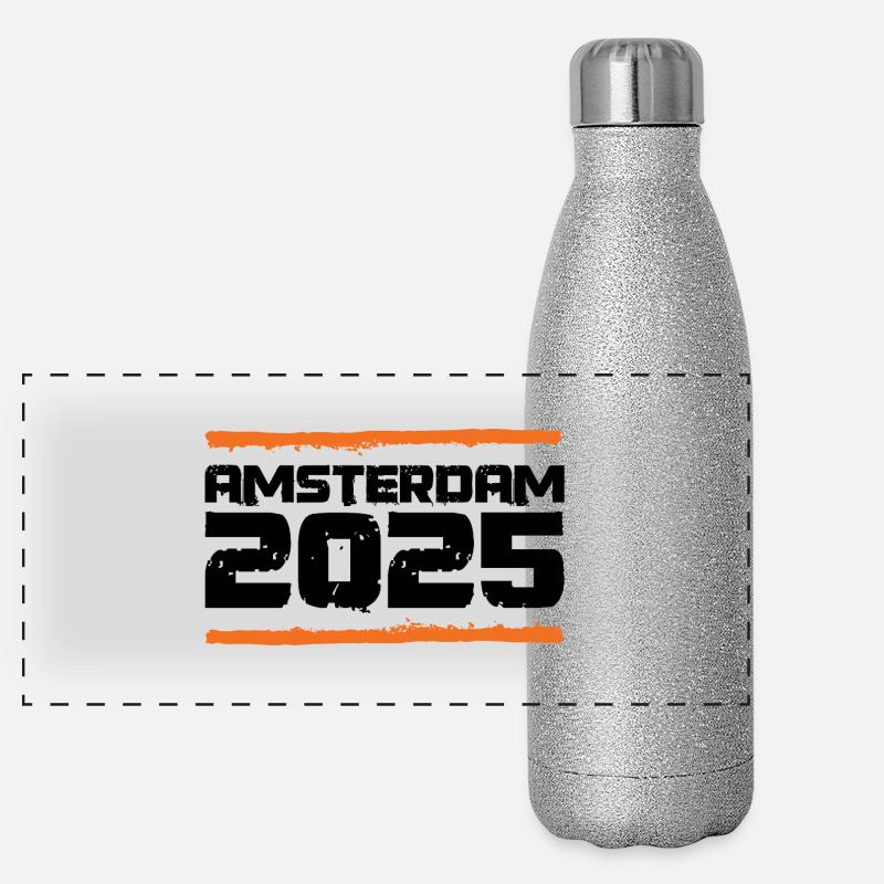 Amsterdam 2025 Vacation Panoramic Glitter Thermal Bottle 500 ml