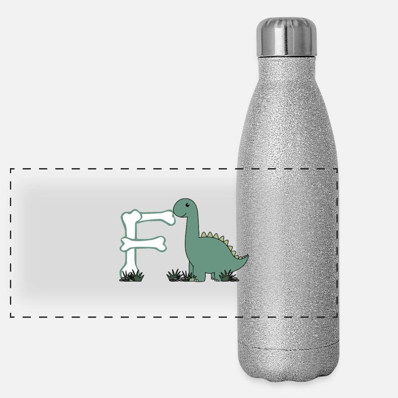 Lettre F Gourde isotherme panoramique pailletée 500 ml