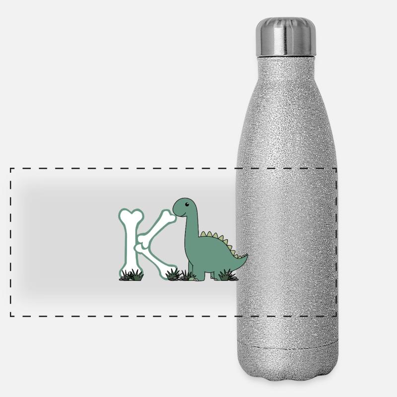 Letter K Panoramic Glitter Thermal Bottle 500 ml