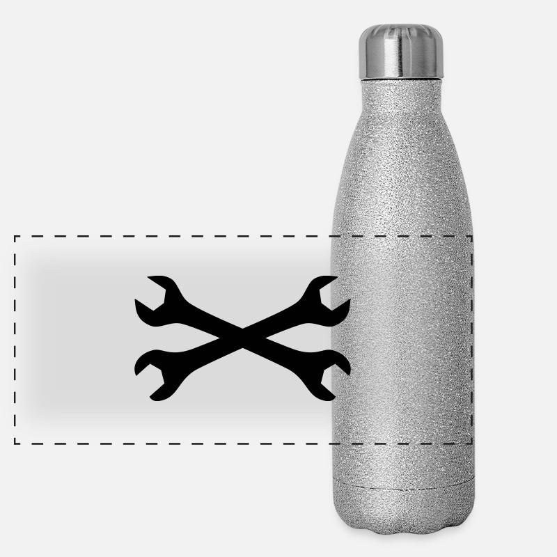 Schraubenschlüssel Panorama Glitzer Isolierflasche 500 ml