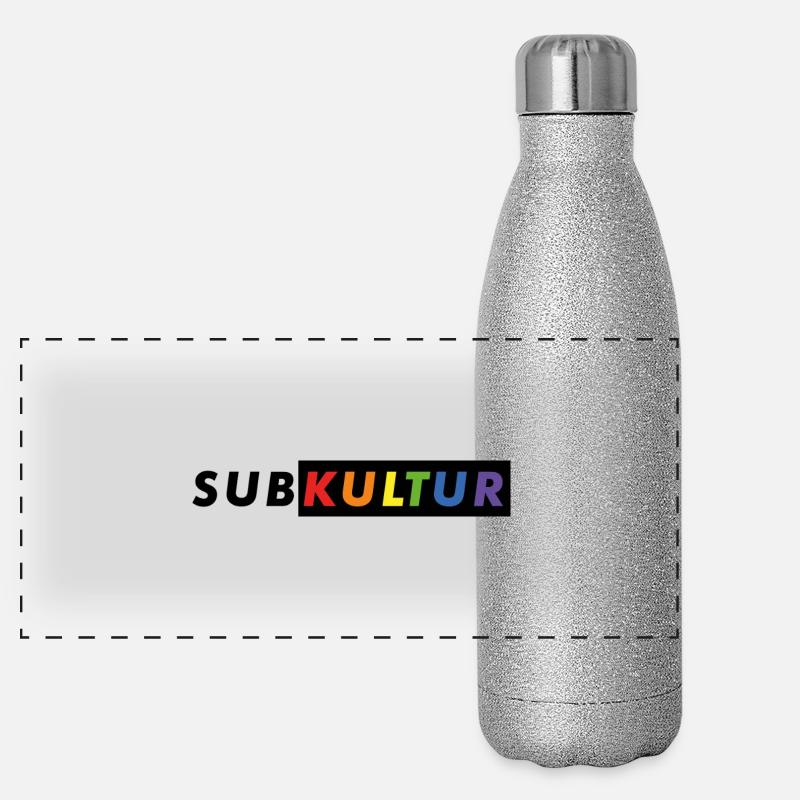 Subkultur Logo CSD#2 Panorama Glitzer Isolierflasche 500 ml
