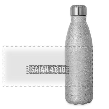 Esaïe 41:10 Isaiah Bibel Gebet Christen verset de la Bible - Gourde isotherme panoramique pailletée 500 ml - paillettes argentées - Devant