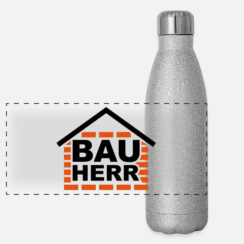 Bauherr Panorama Glitzer Isolierflasche 500 ml