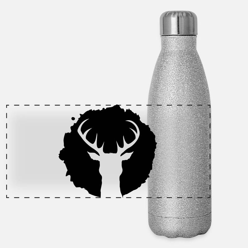 Hirsch Patch Panorama Glitzer Isolierflasche 500 ml