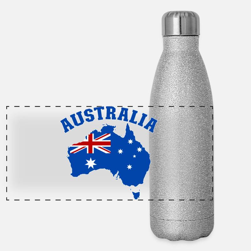 Australia Australien Flagge Panorama Glitzer Isolierflasche 500 ml